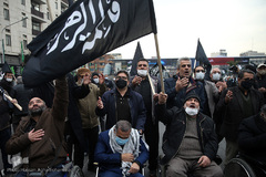 مراسم عزاداری سالرو شهادت حضرت زهرا(س) در میدان هفت تیر