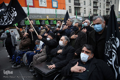 مراسم عزاداری سالرو شهادت حضرت زهرا(س) در میدان هفت تیر