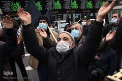 مراسم عزاداری سالرو شهادت حضرت زهرا(س) در میدان هفت تیر