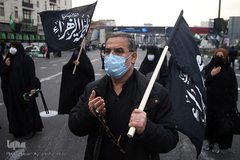 مراسم عزاداری سالرو شهادت حضرت زهرا(س) در میدان هفت تیر