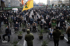 مراسم عزاداری سالرو شهادت حضرت زهرا(س) در میدان هفت تیر