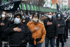 مراسم عزاداری سالرو شهادت حضرت زهرا(س) در میدان هفت تیر