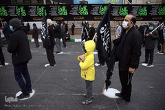 مراسم عزاداری سالرو شهادت حضرت زهرا(س) در میدان هفت تیر