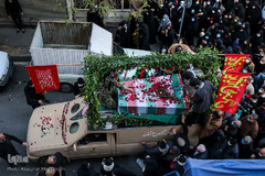 تشییع شهدای گمنام در محله وحیدیه تهران