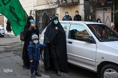 تشییع شهدای گمنام در محله وحیدیه تهران