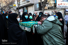 تشییع شهدای گمنام در محله وحیدیه تهران