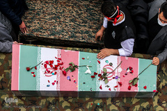 تشییع و تدفین شهید گمنام در قم