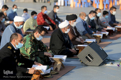 دومین محفل کاروان قرآنی انقلاب بر روی عرشه ناو بندر جمهوری اسلامی