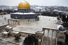 بارش کم سابقه برف در بیت المقدس