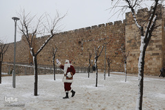 بارش کم سابقه برف در بیت المقدس