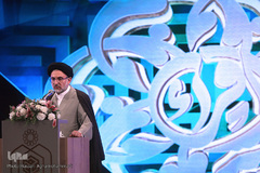 حجت‌الاسلام خاموشی، رئیس سازمان اوقاف و امور خیریه در مراسم افتتاحیه سی‌وهفتمین دوره مسابقات بین‌المللی قرآن جمهوری اسلامی ایران