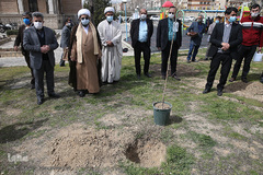 مراسم درختکاری گرامیداشت پیرغلامان اهل بیت(ع) در بوستان «باغ نو» فرهنگسرای تهران