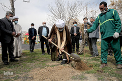 مراسم درختکاری گرامیداشت پیرغلامان اهل بیت(ع) در بوستان «باغ نو» فرهنگسرای تهران