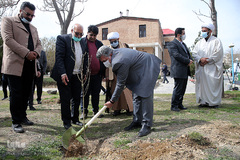 مراسم درختکاری گرامیداشت پیرغلامان اهل بیت(ع) در بوستان «باغ نو» فرهنگسرای تهران