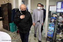 بازدید استاد مسعود نجابتی، خوشنویس و گرافیست از تحریریه ایکنا