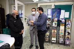 بازدید استاد مسعود نجابتی، خوشنویس و گرافیست از تحریریه ایکنا