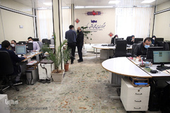 بازدید استاد مسعود نجابتی، خوشنویس و گرافیست از تحریریه ایکنا