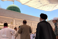 حرم مطهر و نورانی اشرف الانبیاء، حضرت محمد مصطفی(ص) در مدینه منوره