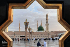 حرم مطهر و نورانی اشرف الانبیاء، حضرت محمد مصطفی(ص) در مدینه منوره