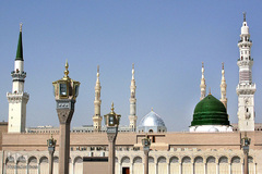 حرم مطهر و نورانی اشرف الانبیاء، حضرت محمد مصطفی(ص) در مدینه منوره