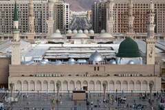 حرم مطهر و نورانی اشرف الانبیاء، حضرت محمد مصطفی(ص) در مدینه منوره