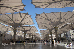 حرم مطهر و نورانی اشرف الانبیاء، حضرت محمد مصطفی(ص) در مدینه منوره