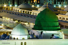 حرم مطهر و نورانی اشرف الانبیاء، حضرت محمد مصطفی(ص) در مدینه منوره