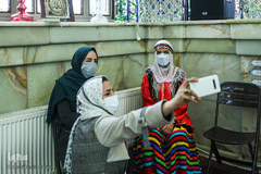 مراسم جشن تکلیف 42 دختر در امامزاده پنج تن لویزان