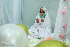 مراسم جشن تکلیف 42 دختر در امامزاده پنج تن لویزان