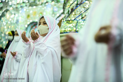 مراسم جشن تکلیف 42 دختر در امامزاده پنج تن لویزان