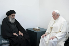 سفر تاریخی پاپ فرانسیس، رهبر کاتولیک‌های جهان به عراق و دیدار با آیت الله العظمی سیستانی، مرجع عالیقدر تشیع 