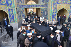 مراسم تشییع پیکر مرحوم آیت الله مصباح یزدی در بارگاه حضرت عبدالعظیم حسنی(ع)