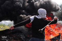 یورش نظامیان صهیونیست به راهپیمایی ضد شهرک‌سازی در روستای«بیت دجن» حومه شرق نابلس 