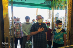 آیین گلاب شویی گنبد حرم مطهر شاهچراغ‎ (ع)