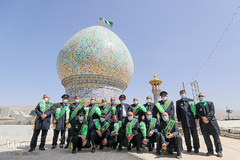 آیین گلاب شویی گنبد حرم مطهر شاهچراغ‎ (ع)