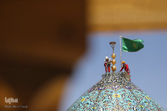 آیین گلاب شویی گنبد حرم مطهر شاهچراغ‎ (ع)