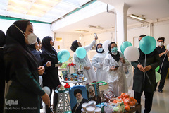 جشن میلاد امام زمان(عج) در آزمایشگاه کرونا - اهواز