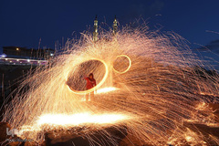 استقبال جوانان غزه از رمضان