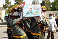 مراسم تشییع پیکر مطهر سرلشگر شهید سیدمحمد حجازی، جانشین سابق فرماندهی نیروی قدس سپاه در اصفهان