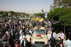 مراسم تشییع پیکر مطهر سرلشگر شهید سیدمحمد حجازی، جانشین سابق فرماندهی نیروی قدس سپاه در اصفهان