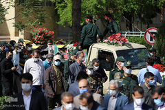 مراسم تشییع پیکر مطهر سرلشگر شهید سیدمحمد حجازی، جانشین سابق فرماندهی نیروی قدس سپاه در اصفهان