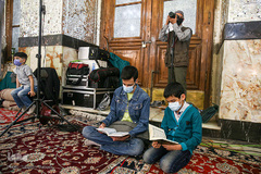 ترتیل خوانی قرآن کریم در حرم حضرت عبدالعظیم (ع)