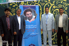 عکس یادگاری مدیران اسبق ایکنا(استاد رحیم خاکی، عیسی علیزاده، حمیدصابر فرزام، سیدمحمدجواد شوشتری و شهید حجت الاسلام سیدمهدی تقوی)