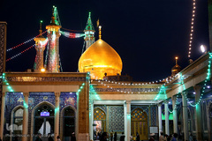 آستان منور حضرت معصومه(س) در شب میلاد کریم اهل بیت، امام حسن(ع)