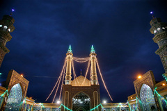 آستان منور حضرت معصومه(س) در شب میلاد کریم اهل بیت، امام حسن(ع)