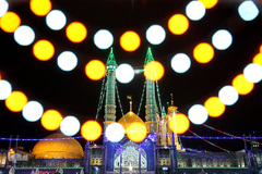 آستان منور حضرت معصومه(س) در شب میلاد کریم اهل بیت، امام حسن(ع)