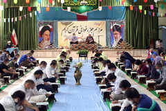 آئین جزخوانی قرآن کریم مددجویان مجتمع فرهنگی زندان مرکزی قم
