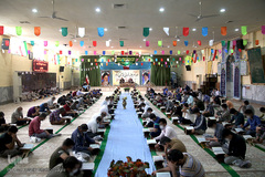 آئین جزخوانی قرآن کریم مددجویان مجتمع فرهنگی زندان مرکزی قم