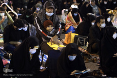 مراسم معنوی احیای شب قدر بیست و یکم ماه مبارک رمضان در میدان فلسطین