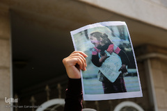 تجمع دختران مشهدی در محکومیت حمله تروریستی به مدرسه سیدالشهدا(ع) کابل